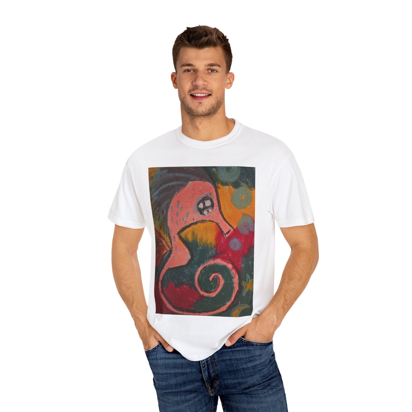 Unisex Garment-Dyed T-shirt -seahorse