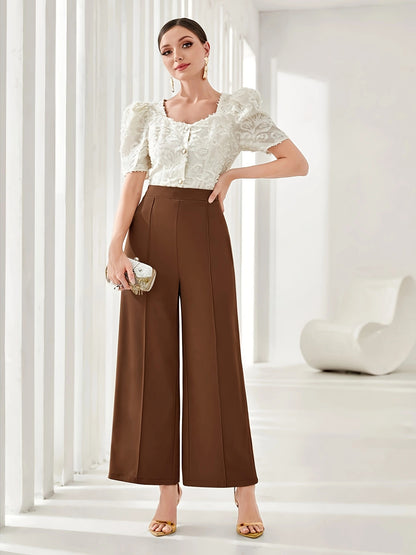 High Waist Wide Leg Pants