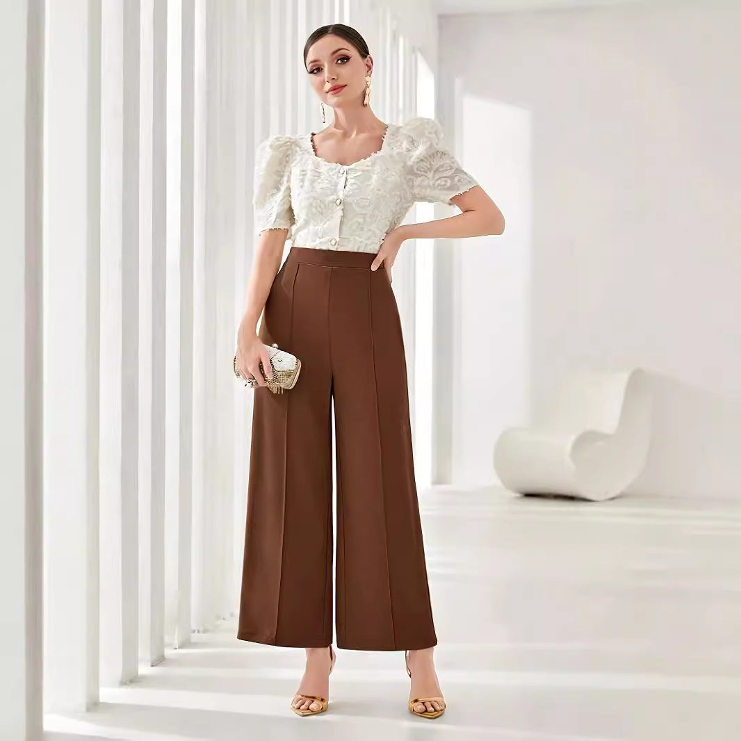 High Waist Wide Leg Pants