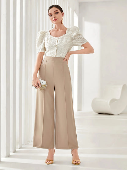 High Waist Wide Leg Pants