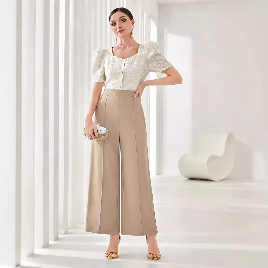 High Waist Wide Leg Pants